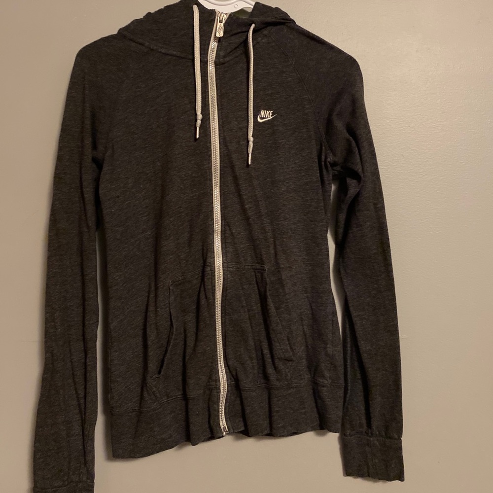 Gray Nike full hooded zip up